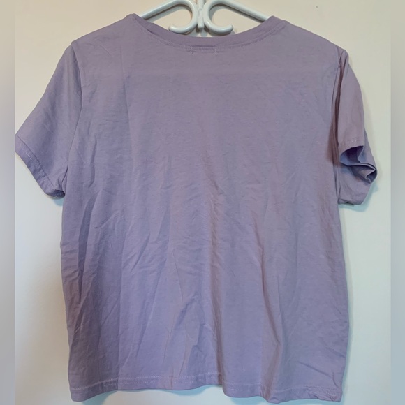 🌼TEES AND TANKS 3 FOR 25$🌼 Lavender Flower Embroidered T-shirt - Picture 3 of 3